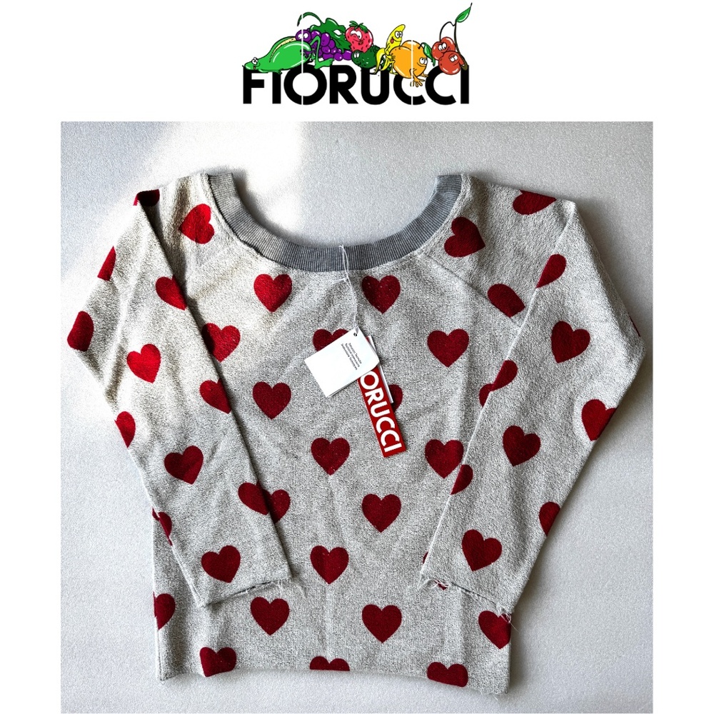 Fiorucci Distressed Heart Raglan Sweatshirt
